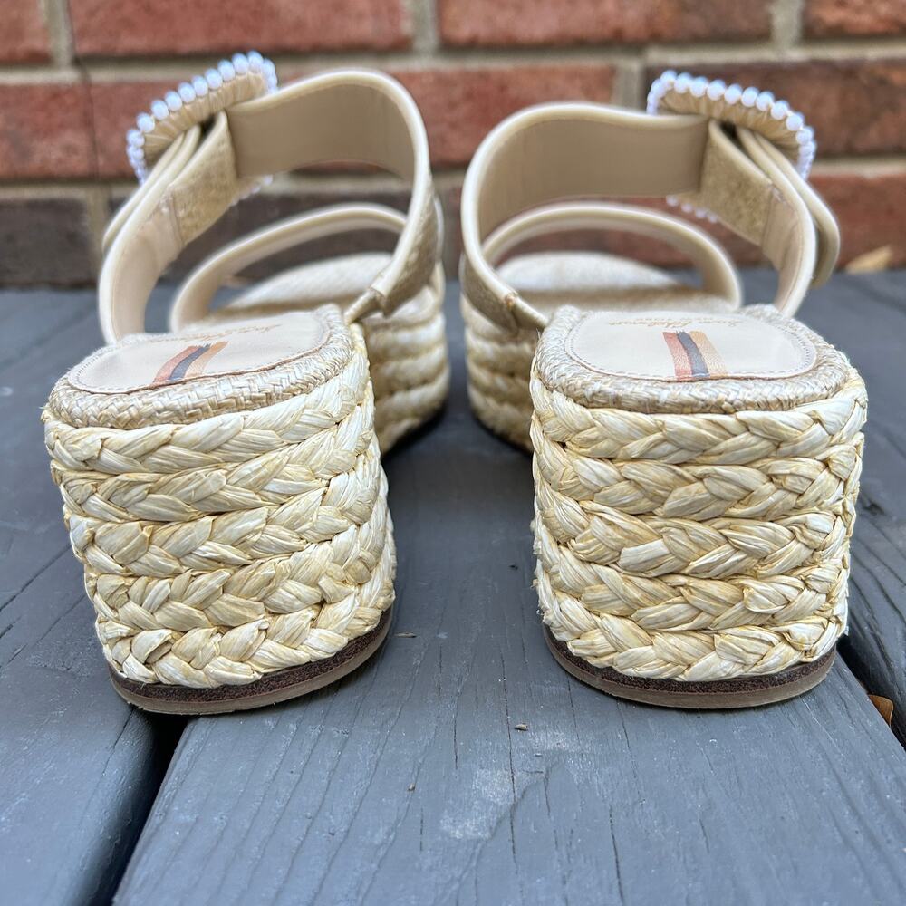 Sam Edelman Chase Platform Sandals Espadrille Raffia Buckle 2.5" heel 9 - Picture 4 of 8